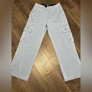 HALARA Pale Blue Petite Cargo Jeans